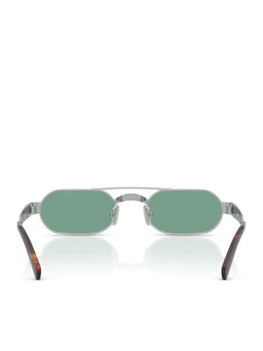 Miu Miu Unisex Sunglasses with Silver Metallic Frame and Mirror Lenses