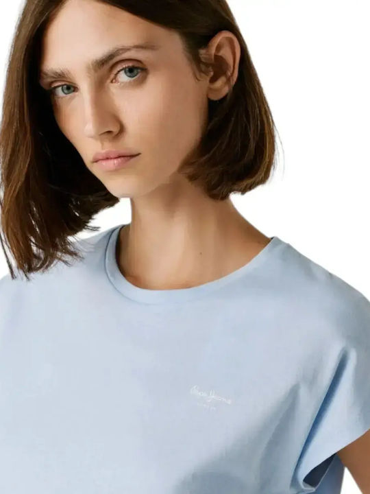 Bloom Bloom Γυναικείο Crop T-shirt Γαλάζιο