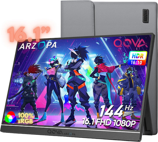 Qova Z1FC HDR Portable Monitor 16.1" FHD 1920x1080 144Hz Gray