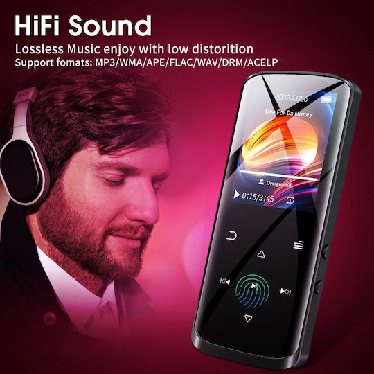 Ruizu MP3 Player 16GB with 1.8" Touch Screen Black D50-16GB