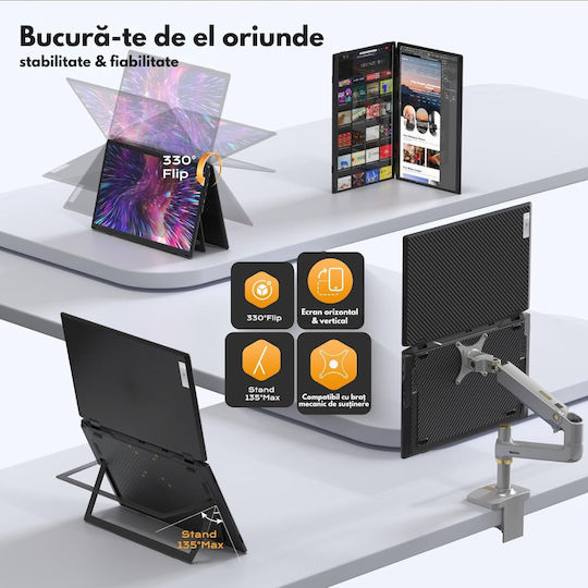 Qova Arzopa Z1 FC Dual IPS Monitor Portabil 15.6" FHD 1920x1080