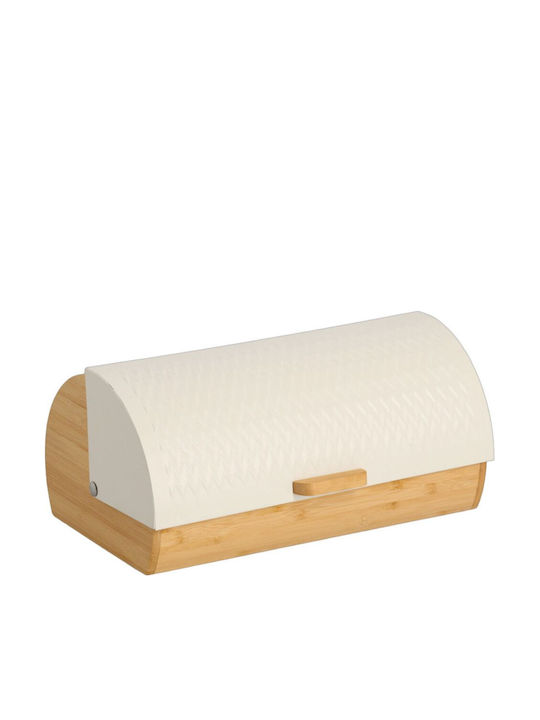 Zeller Ψωμιέρα με Καπάκι από Bamboo Καφέ 36x21x17cm