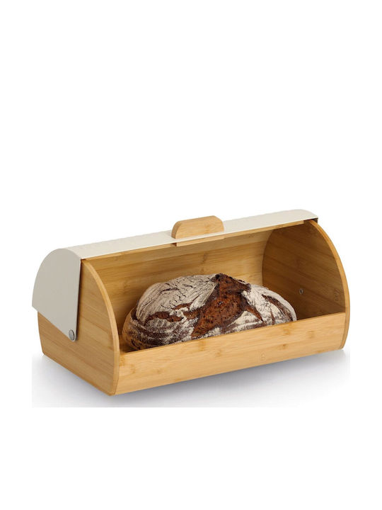 Zeller Cutie de Pâine cu Capac din Bambus Maro 36x21x17cm