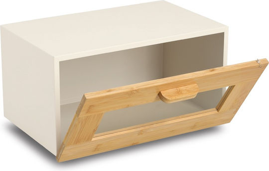 Zeller Cutie de Pâine cu Capac din Bambus Bej 36x23x20cm