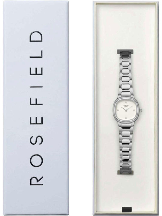 Rosefield Womens Watch Battery with Silver Metal Bracelet