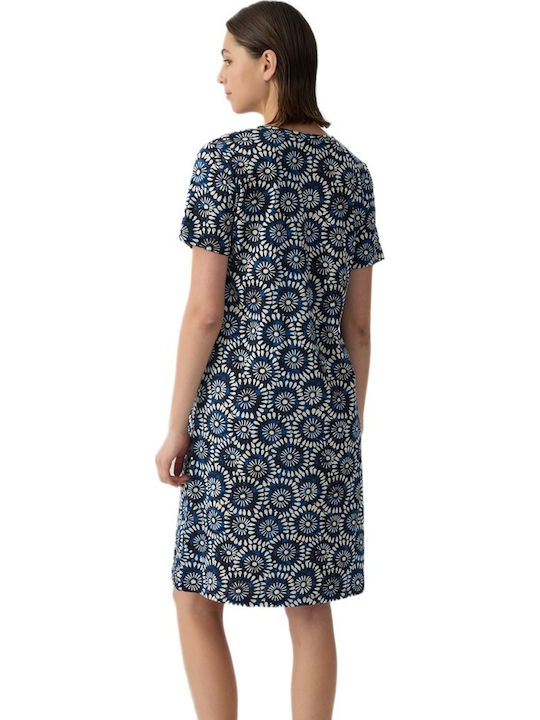 Minerva Summer Cotton Women's Blue Nightgown