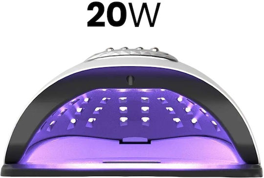 Avizar 20w Uv Led Manicure Lamp Nail Dryer Digital Display Timer White Black