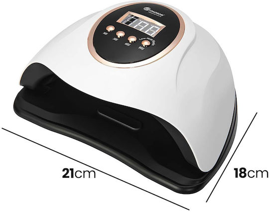 Avizar Lampă Uscare Unghii UV LED 20W Ecran 4 Niveluri Temporizator Alb Negru