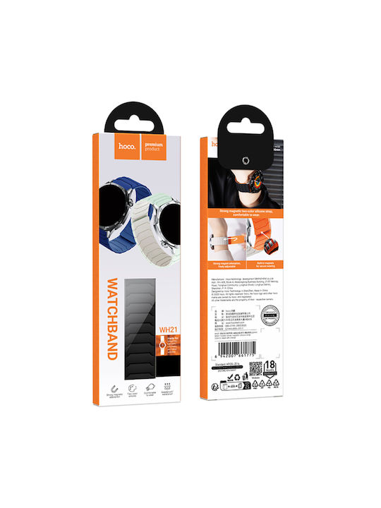 Hoco Wh21 Flexibles Silikon Magnetisches Tragbare Band Samsung Huawei Xiaomi Vivo Oppo Universal Schwarz Orange