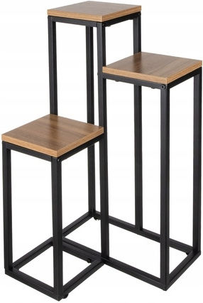 Pflanzenständer Metall Schwarz 67x34,5x34,5cm