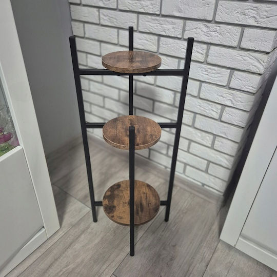 Pflanzenständer Metall Schwarz 81x27x27cm