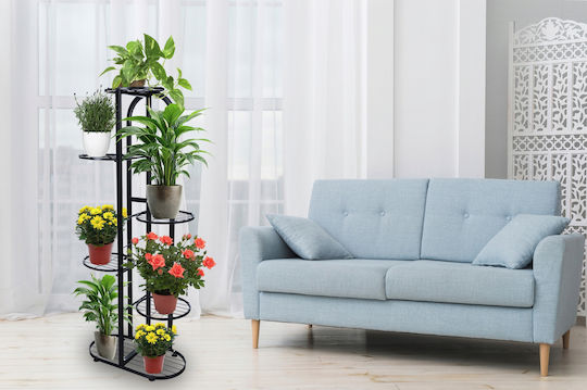 Suport Metalic Negru Pentru Plante 45x23x108 cm