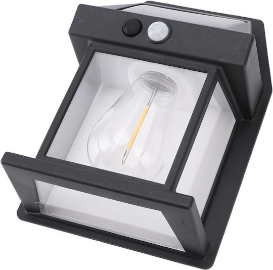 Lampa Lampa Solară Alb Cald cu Senzor de Mișcare și Fotocelul IP65 17x12x5.8cm