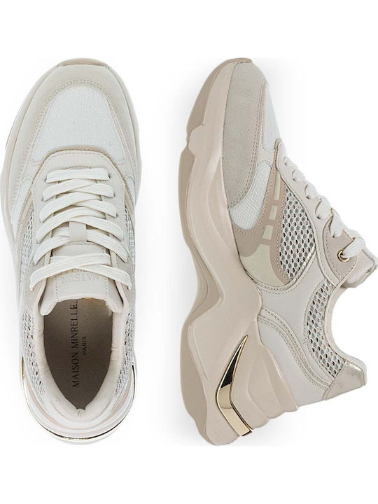 Women's Chunky Beige Sneakers