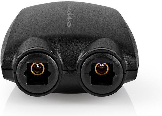 Nedis Adaptor Audio Optic Digital Toslink Femelă La 2 Femelă Negru