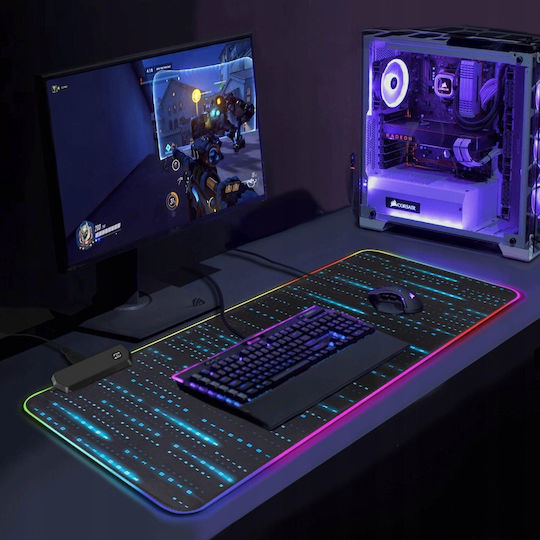 ZD1RGB3QWS4 Gaming Padel Pentru Mouse XXL (800mm) cu Iluminare RGB prin USB Bej