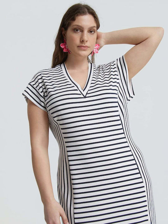Rochie De Vară Pentru Femei Midi Albastră