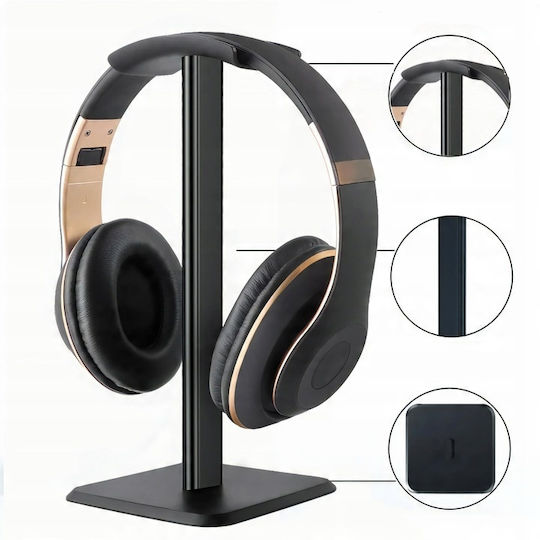 Suport Pentru Căști On-ear Zola Desktop Universal Aluminiu Silicon 10.5 X 10.5 X 23 Cm Negru