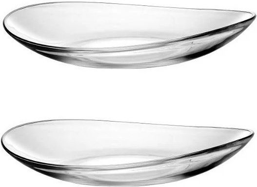 Vidivi Papaya Servierplatte Glas Weiß 40x7cm
