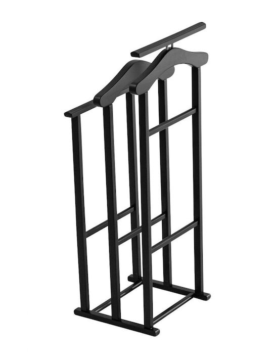 Arredamenti Italia Kleiderständer aus Holz Schwarze 43x102cm