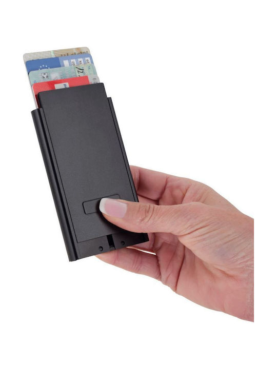 Ανδρικό Πορτοφόλι Καρτών με RFID Μαύρο