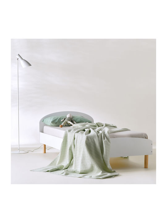Kentia Nursery Swaddling Waffle Green Blanket 70x100cm