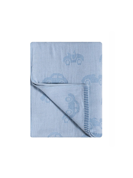Kentia Nursery Swaddling Blanket Light Blue 70x100cm