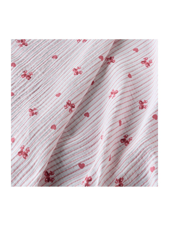Kentia Cot Blanket Pink 100x140cm