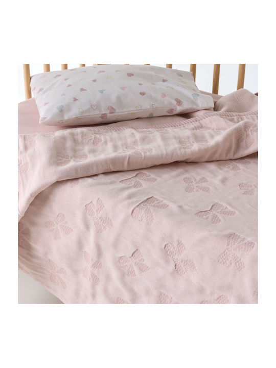 Kentia Cot Blanket Pink 100x140cm