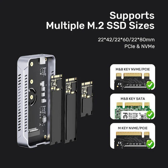 Unitek Usb-c Nvme Pcie Enclosure Usb 4.0 40gbps W Cooling Fan S1242a