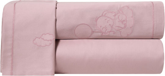 Kentia Set Baby Sheets Crib Cotton Cocoon 14 Pink 120x170cm