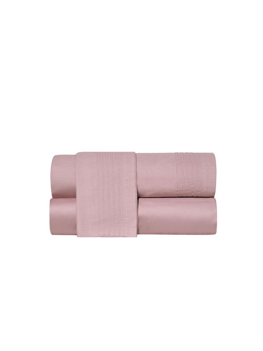 Kentia Set Baby Sheets Crib Cotton Whisper 14 Pink 120x170cm