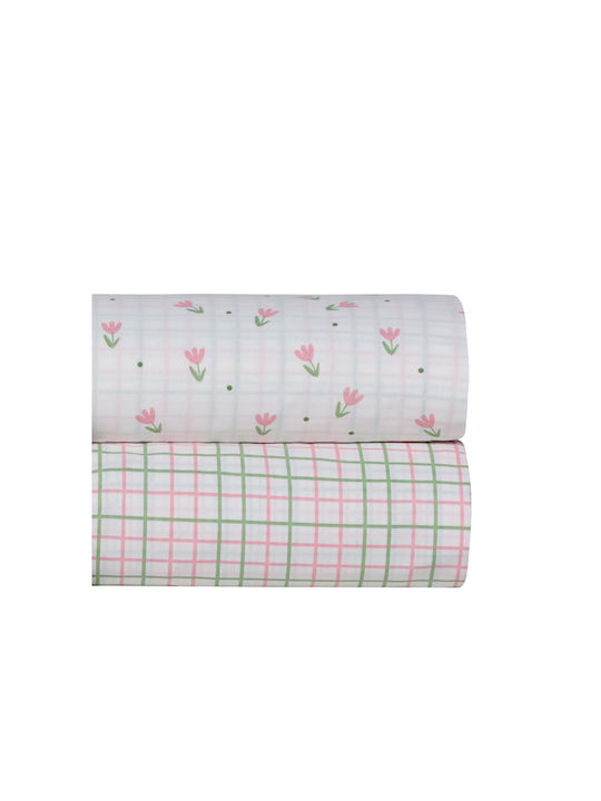 Kentia Set Lenjerie De Pat Bebe Pentru Pătuț Bumbac Albe 120x170cm