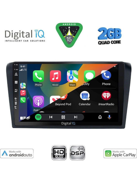 Digital IQ Car Audio System for Mazda 3 2003-2008 with Clima (Bluetooth/USB/WiFi/GPS/Android Auto) with 9" Touch Screen