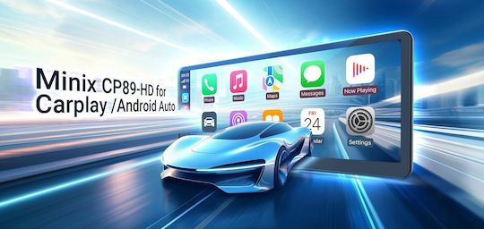 Minix Cp89-hd 8.9 Inches Premium Portable Wireless Car Play Android Auto Display