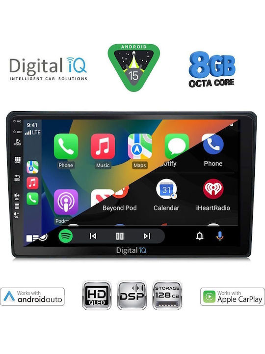 Digital IQ Автомобилна Аудио Система За Honda HR-V 1998-2005 Bluetooth USB Вграден Wi-Fi GPS Apple CarPlay Android Auto С Touch Screen 9"