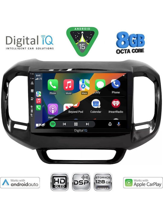 Digital IQ Car Audio System for Fiat Toro 2017-2021 with Touch Screen 9" Bluetooth USB Wi-Fi GPS Apple CarPlay Android Auto Digital IQ BXF 7127 CPAA