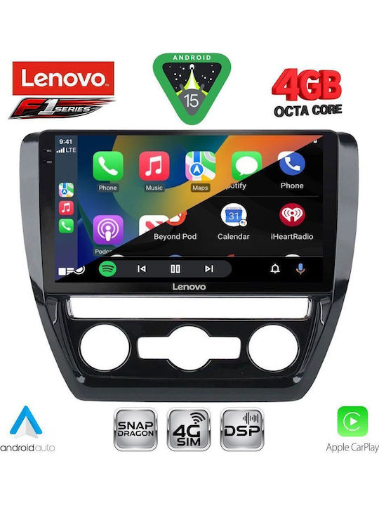 Lenovo Car Audio System for Volkswagen Jetta 2010-2016 Bluetooth USB WiFi GPS Apple CarPlay Android Auto with 10" Touch Screen