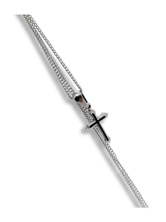 Women's Cross Made of Steel with Chain