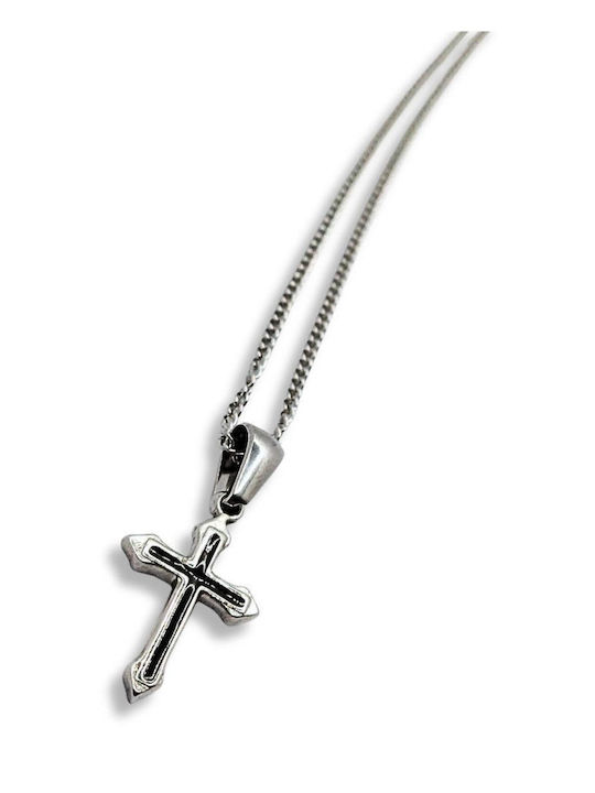 Women's Cross Made of Steel with Chain