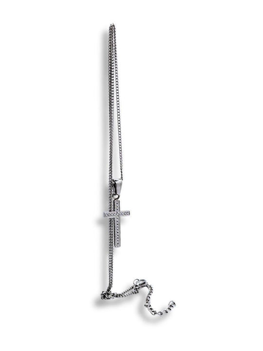 Women's Cross Made of Steel with Chain