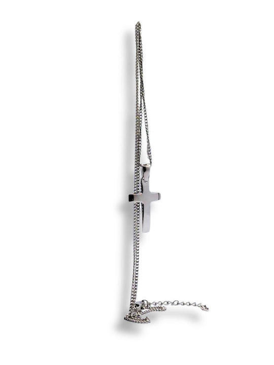 Männlicher Stahlkreuz mit Kette