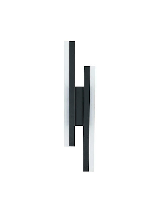 Lampa De Perete Modernă Cu LED Integrat Și Lumină Alb Rece Neagră 50x3cm