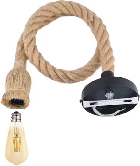 Zola Deckenleuchte Schwarz mit Seil