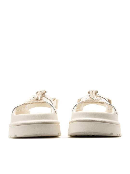 UGG Goldenglow Δερμάτινα Σανδάλια Εκρού