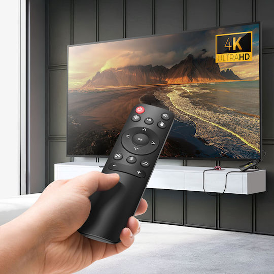 Avizar Android 4K Ultra HD HDMI Smart TV Stick Fernbedienung Streaming Wi-Fi Fernseher Schwarz