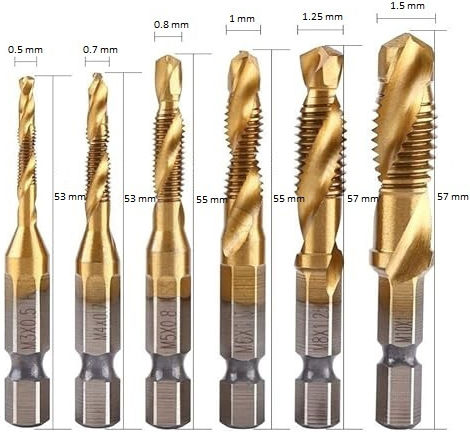 Burghiu HSS cu Cap de Foraj Hexagon Pentru Metal și Lemn 0.5mm / 53mm / 0.7mm / 0.8mm / 55mm / 1.25mm / 57mm / 1.5mm
