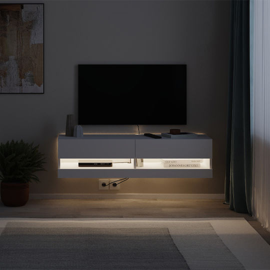 Moon Wall-Mounted with LED Lighting White 120x33.8x30 cm Moon Wall-Mounted with LED Lighting White 120x33.8x30 cm