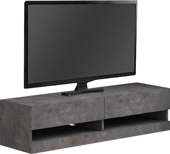 Moon TV Stand with LED Lighting Gray L120xD33.8xH30cm