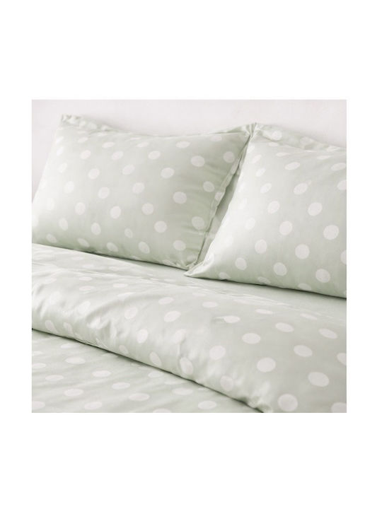 Oxford Home Double Cotton Satin Sheet Set Pistachio 240x260cm 4pcs